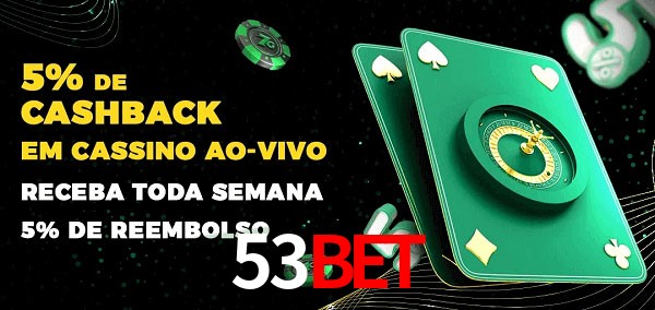 Promoções do cassino ao Vivo 53bet